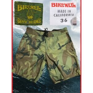 Birdwell Beach Britches 312 Board Shorts Camo Camouflage Mens Size 36